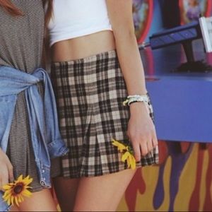 Plaid High Wasted Skirt